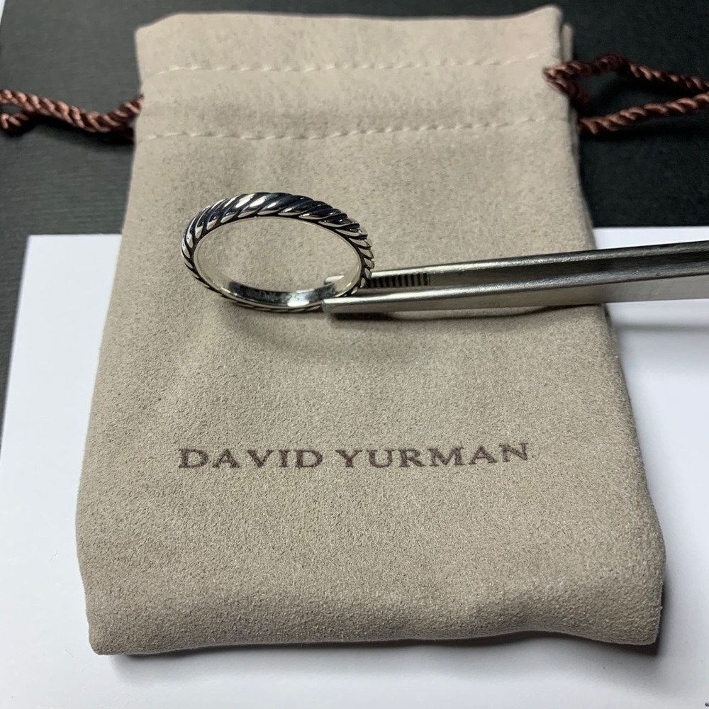 David Yurman Classic cable ring size 7 w/pouch